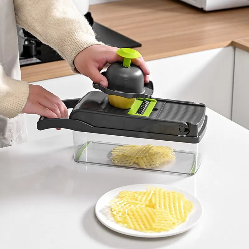 FreshCut™ – Multifunctional Vegetable Chopper 12-in-1 for Quick & Easy Meals