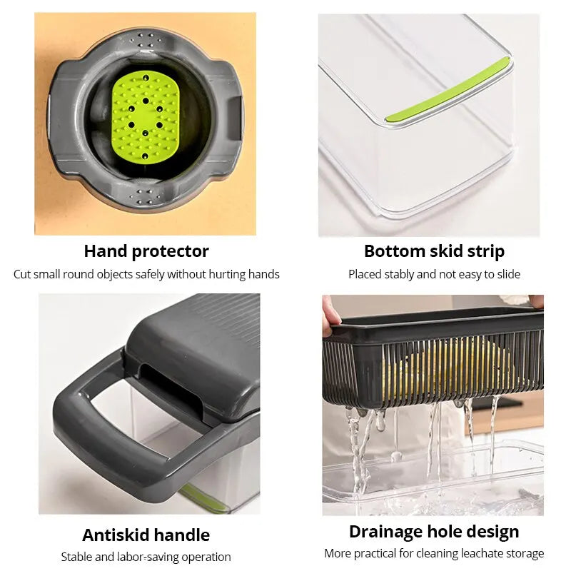 FreshCut™ – Multifunctional Vegetable Chopper 12-in-1 for Quick & Easy Meals