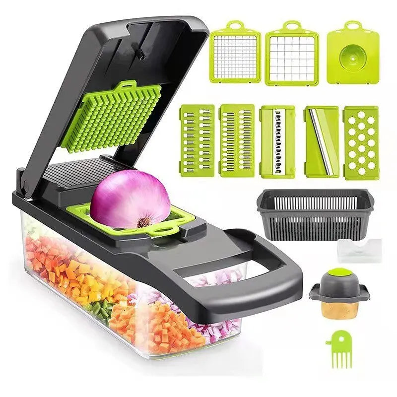 FreshCut™ – Multifunctional Vegetable Chopper 12-in-1 for Quick & Easy Meals