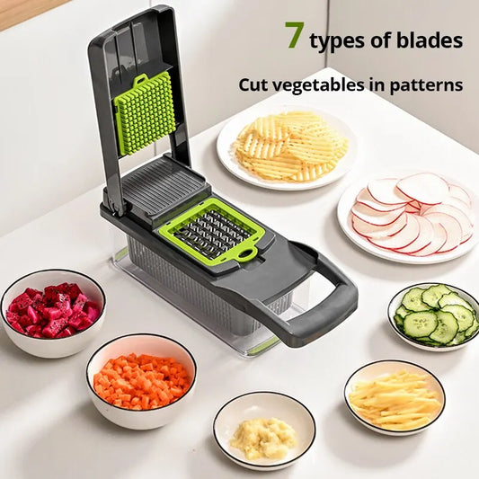 FreshCut™ – Multifunctional Vegetable Chopper 12-in-1 for Quick & Easy Meals